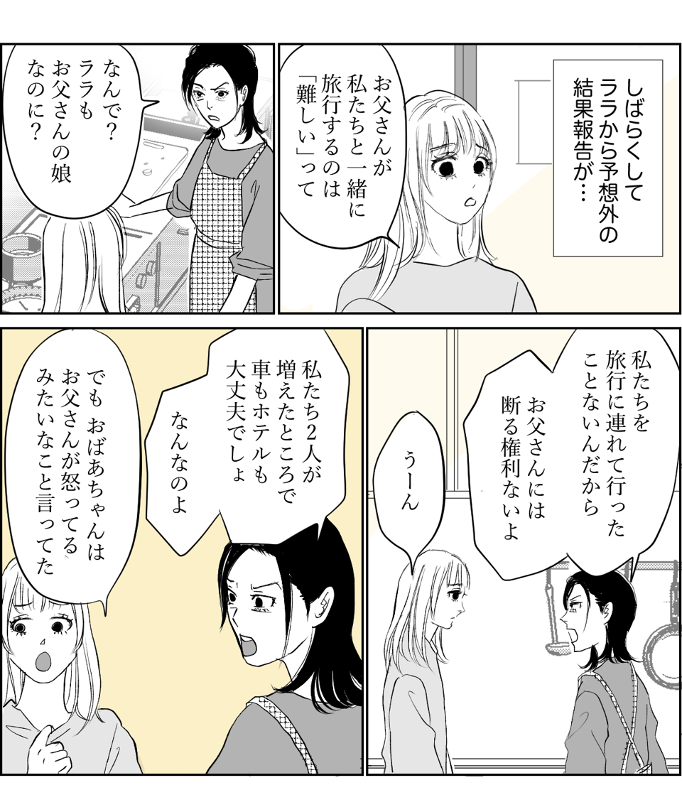 前妻とその娘が私の家族旅行に強行参加しようとする 4_2_2