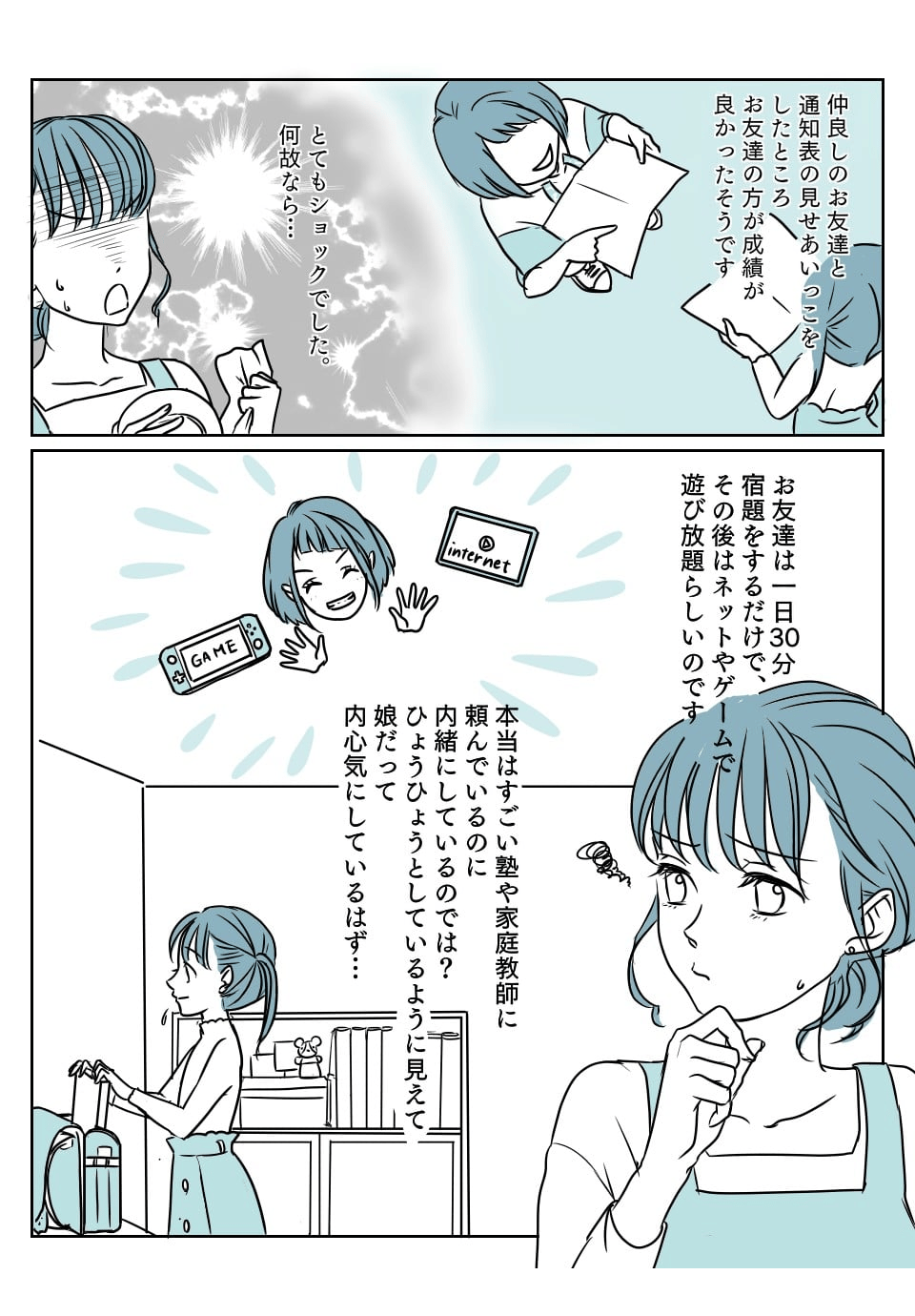 塾に行っていない子のほうが 1