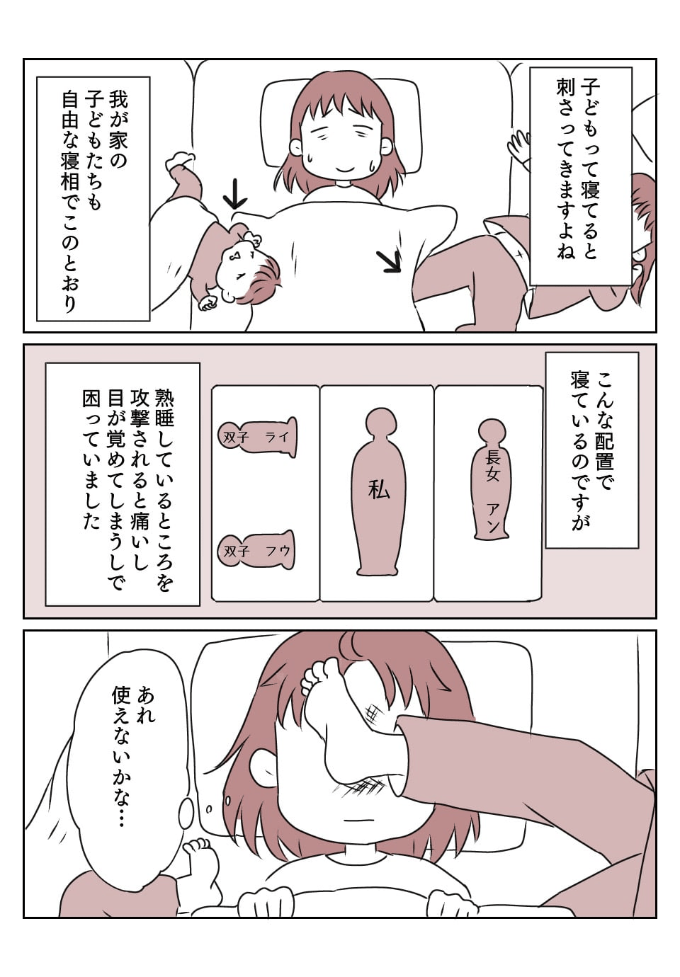 子どもに蹴られる　1