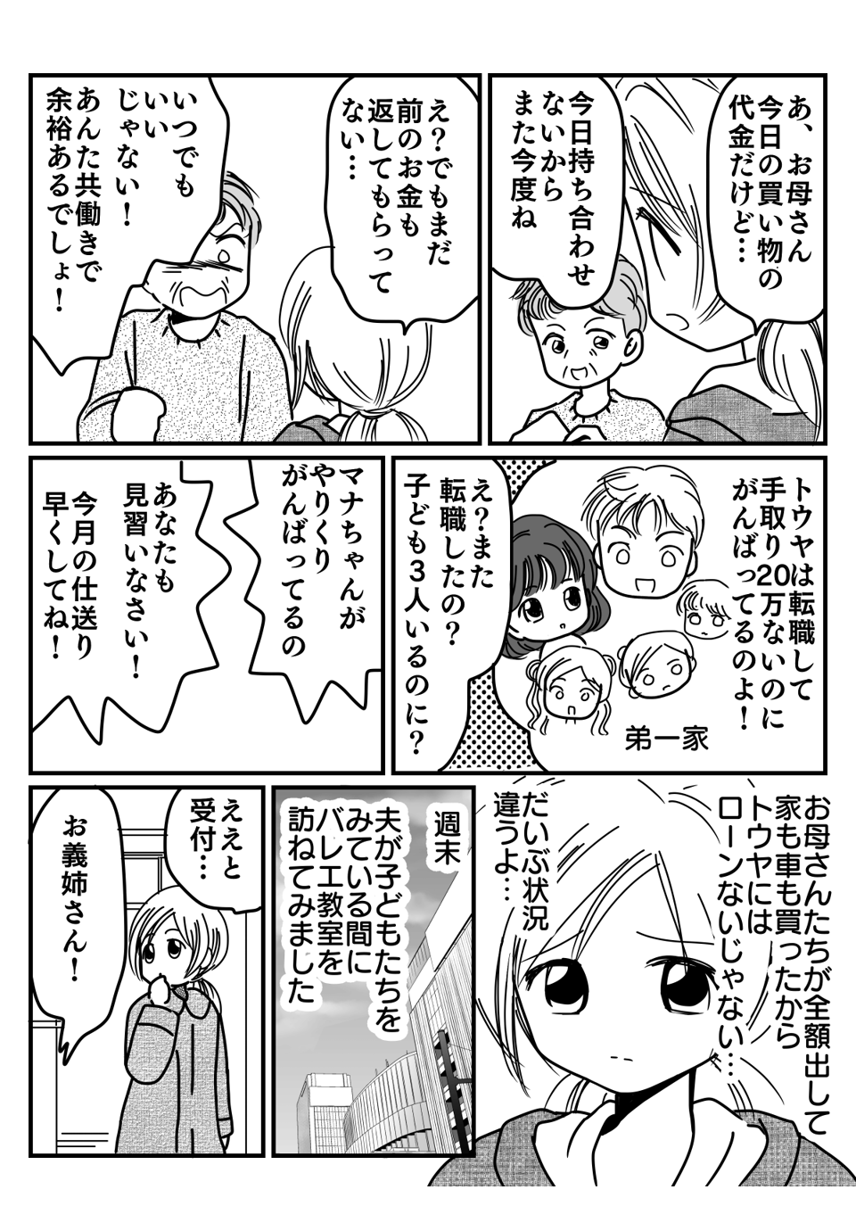 弟を優遇する親にモヤモヤ漫画2-1