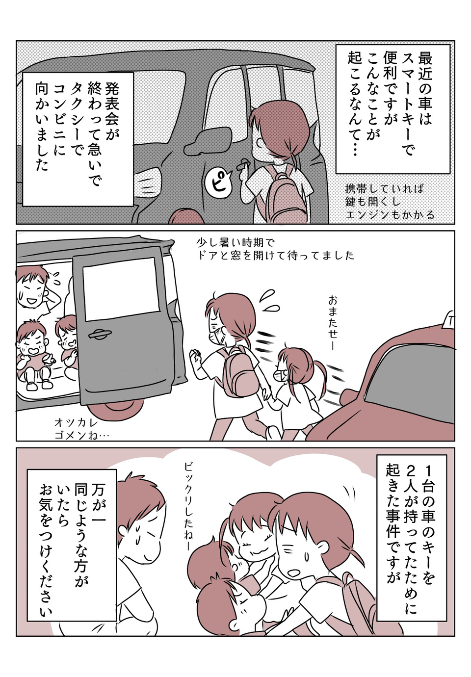 2つの車のキー　3