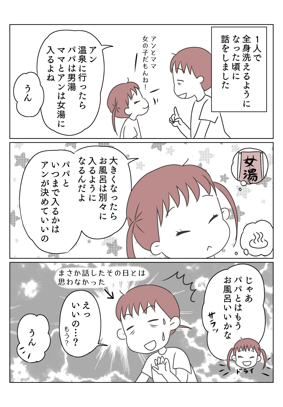 父娘いつまで一緒にお風呂？2