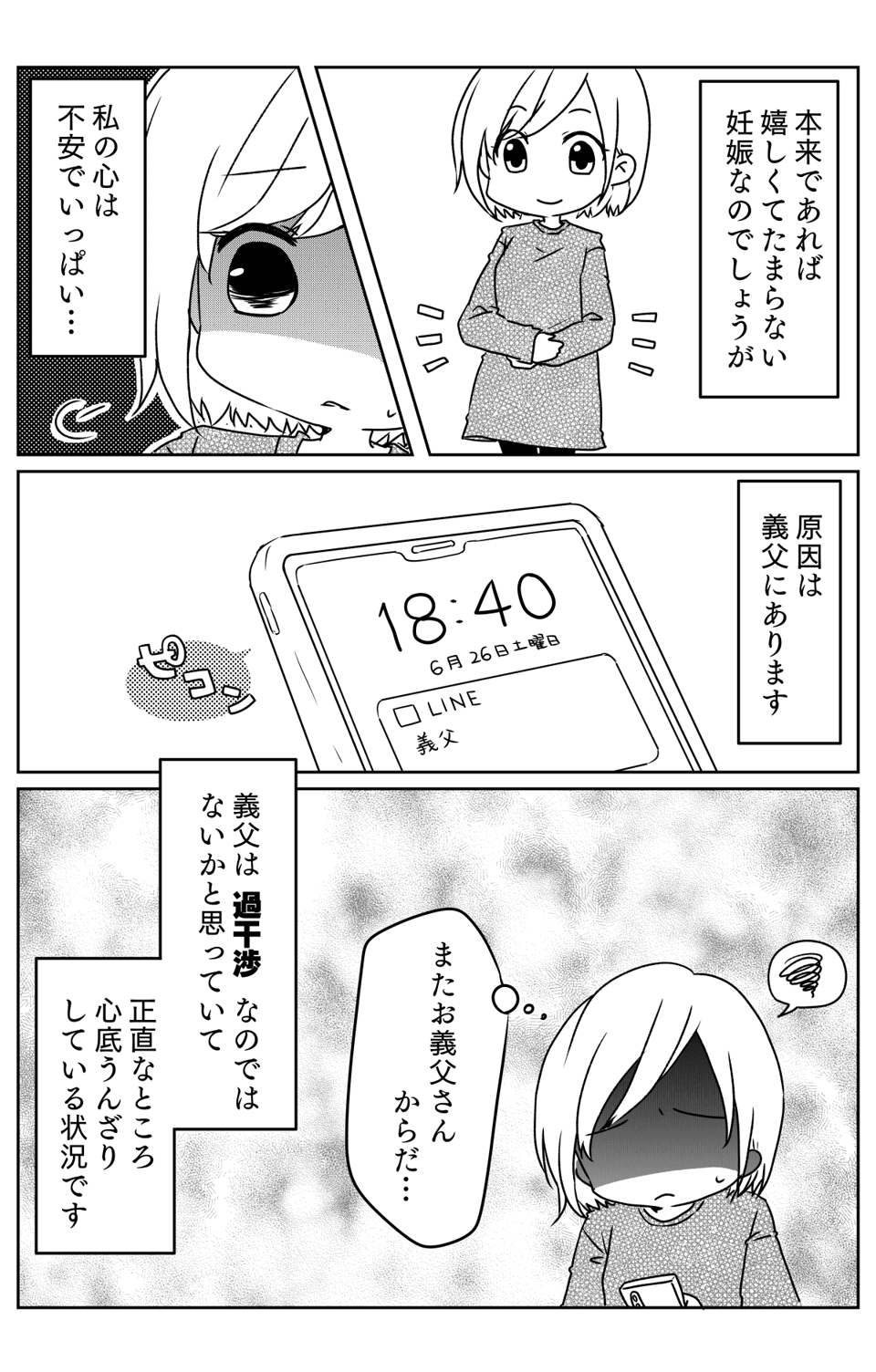 過干渉な義父に守ってくれない旦那1