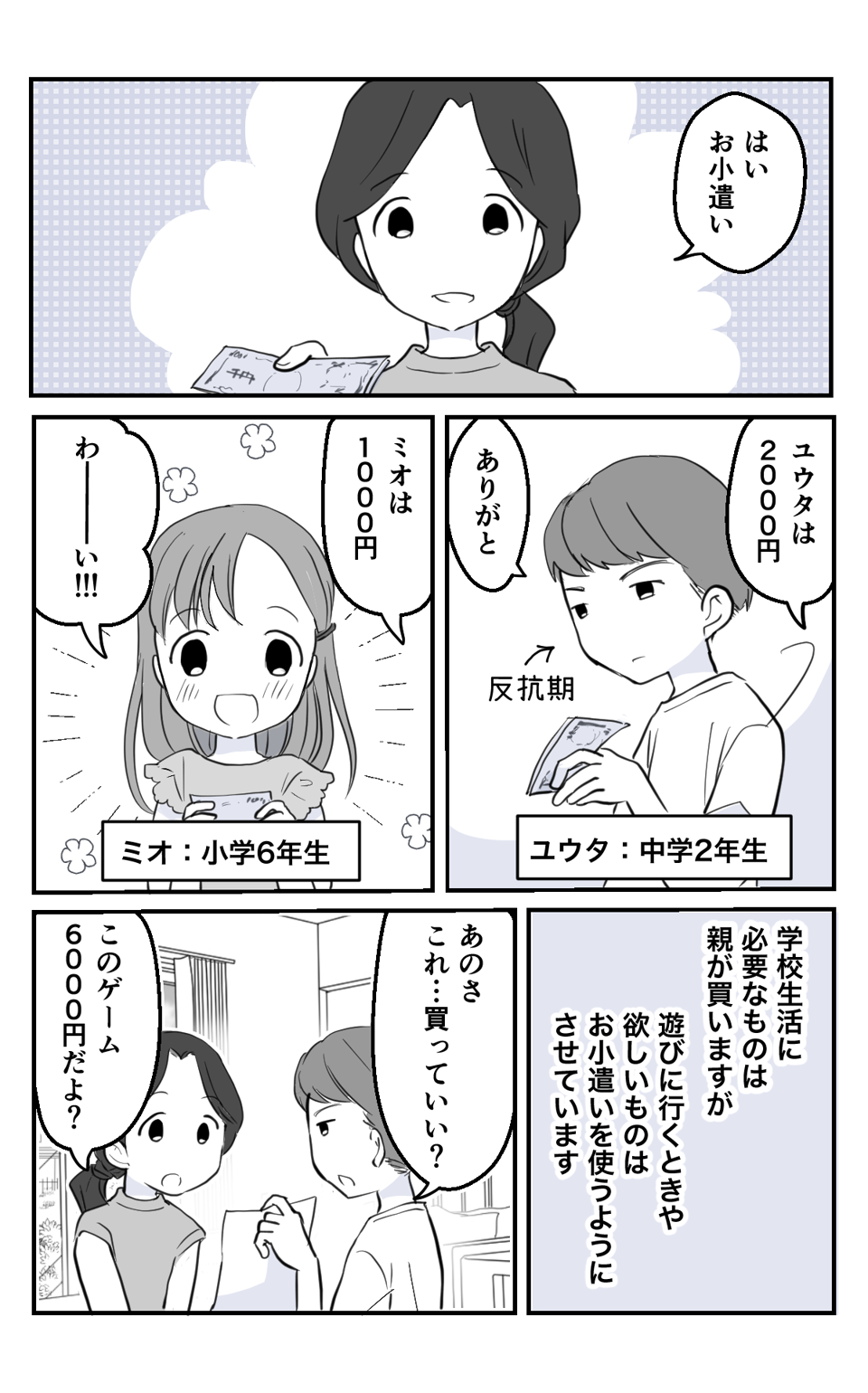 お小遣いを２日で使い切った娘に、ビックリ‼︎前編-1