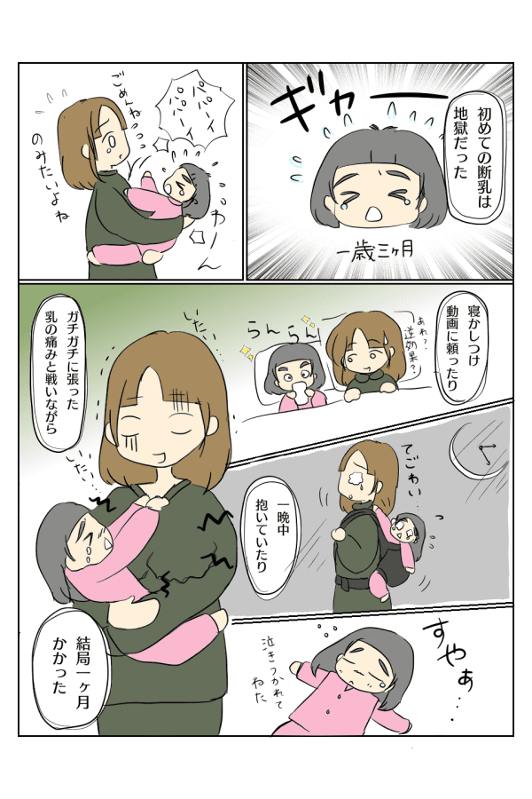 初めて　断乳