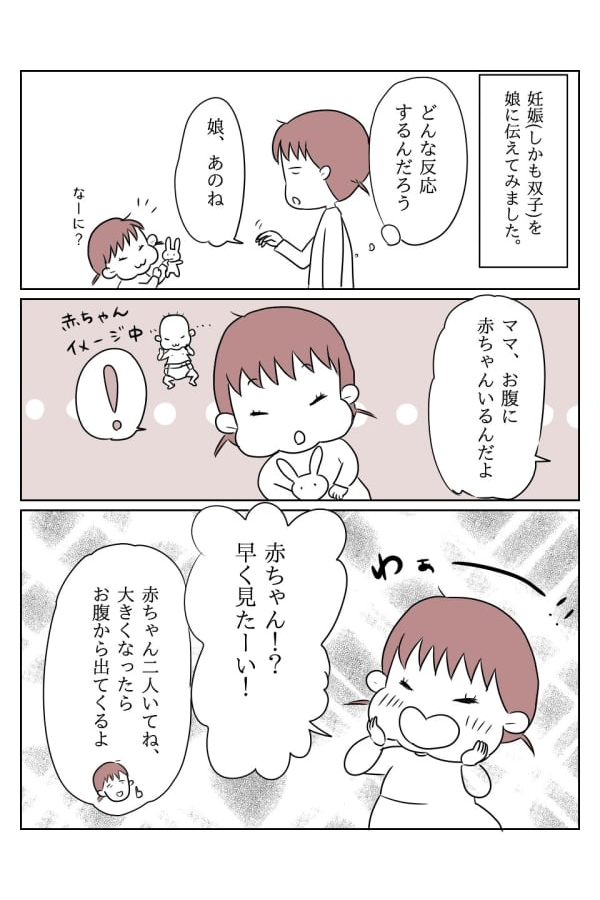 妊娠に対する娘の反応　1