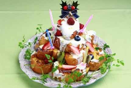 簡単可愛い!フレンチトーストでクリスマスツリー!