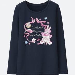 GIRLS キラキラプリキュアアラモードヒートテックエクストラウォームクルーT(長袖)②