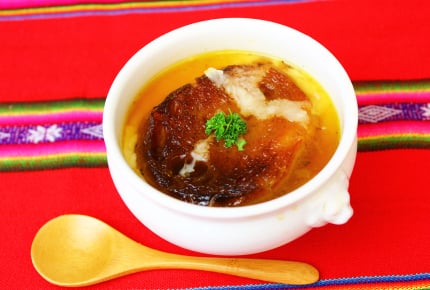 【レンジで時短】新たまねぎで!オニオングラタンスープ