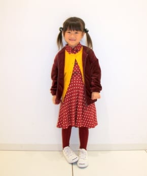 GIRLS クルーネックカーディガン(長袖)1,500円 GIRLS ベロアノーカラージャケット1,500円
