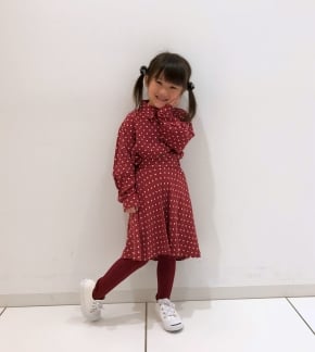 GIRLS レーヨンプリントシャツ(長袖)1,990円 GIRLS レーヨンフレアスカート2,990円