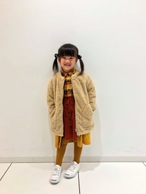 GIRLS 防風フリースノーカラーコート2,990円