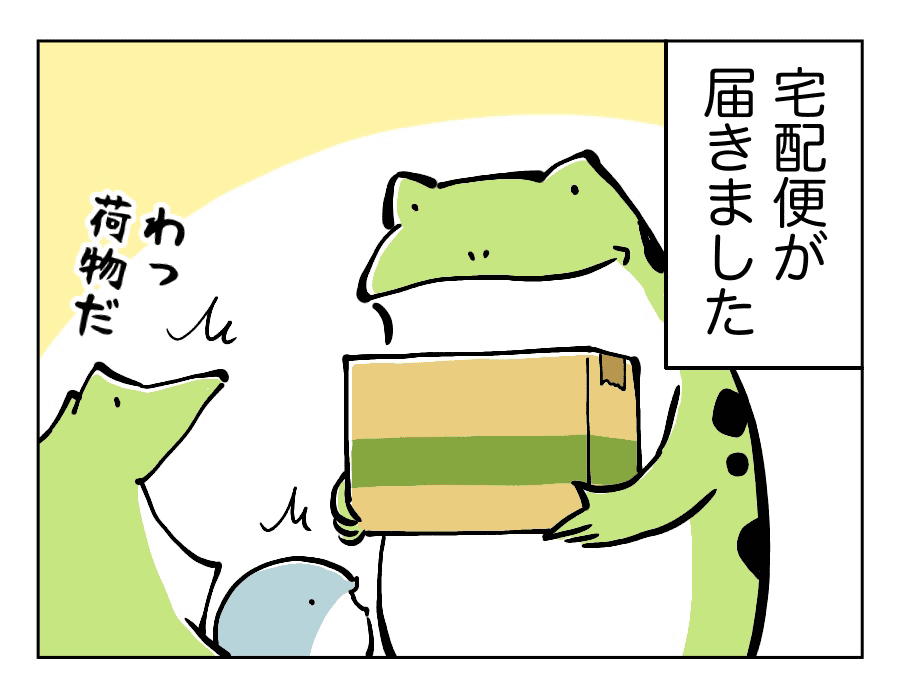 宅急便で荷物がとどきました