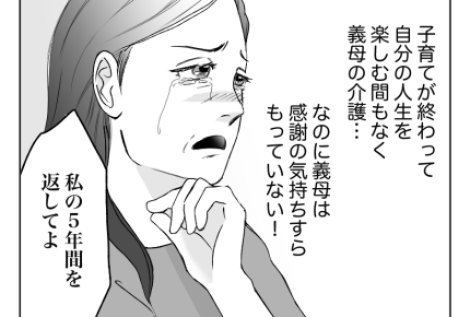 【義母の介護、遺産は0円！】感謝のひと言もない「私の5年間を返してよ！」＜第6話＞#4コマ母道場