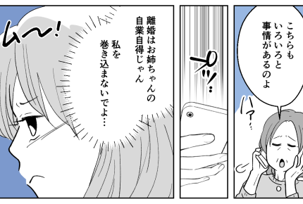 <姉と母は共依存>ダラしない姉。同情するけど離婚は自業自得!私を巻き込まないでッ【第2話まんが】