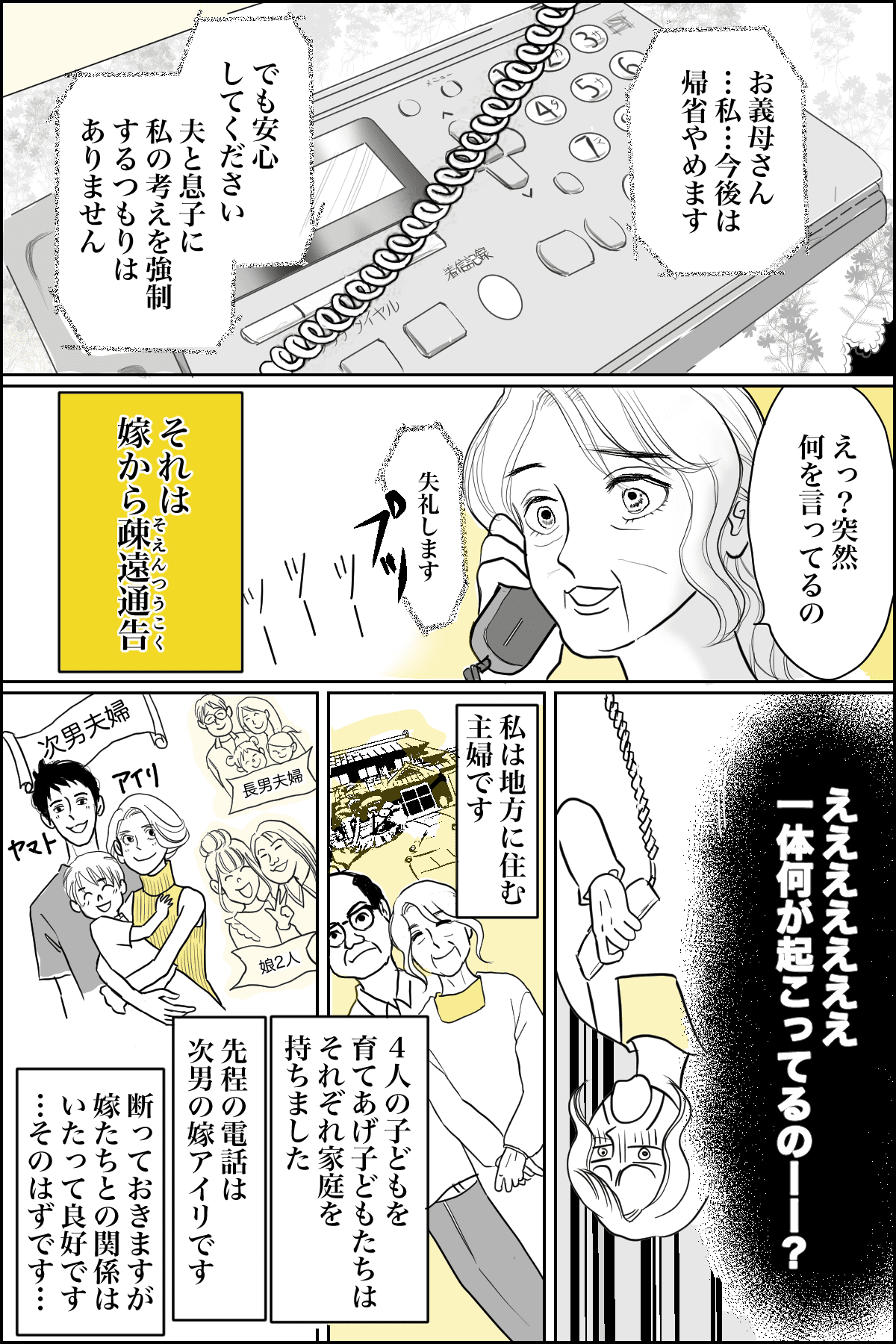 帰省(働かされる)マンガ1
