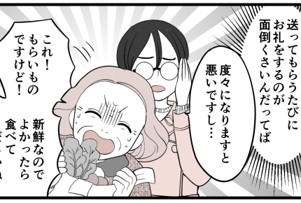 ＜義実家、田舎ルールうざ…＞お礼が面倒⇒息子に念押し「人の車には絶対乗らないで」【第4話まんが】