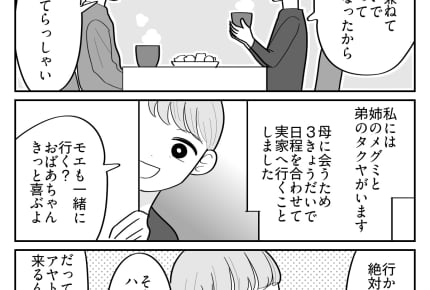 ＜弟はモンスター長男様＞「お母さん、召使いみたいでイヤ！」実家の空気を見抜いた娘【第1話まんが】