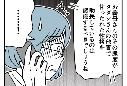 【バツイチ息子は、狂ってた…】私のせい？「叱らないで野放しに」指摘＜第19話＞#4コマ母道場