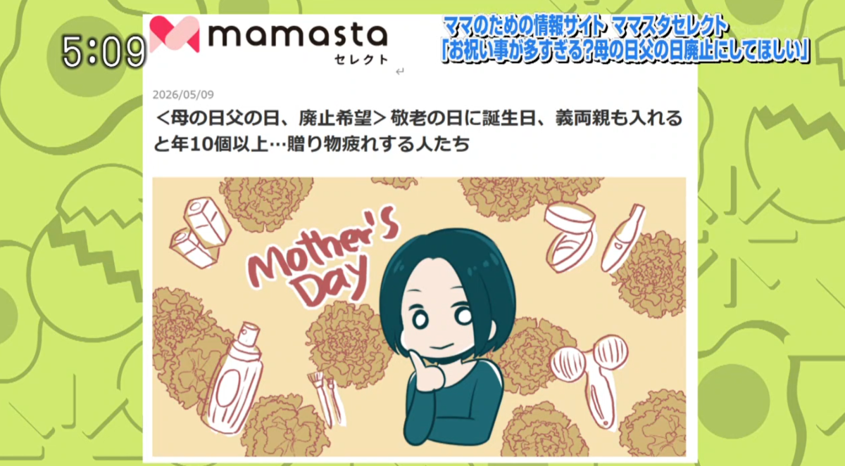 0518 5時に夢中「母の日・父の日」