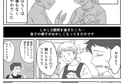 【同居はツラいよ】昼はママ、夜は寝不足パパ。子育ての常識？【第39話まんが】#ママスタショート
