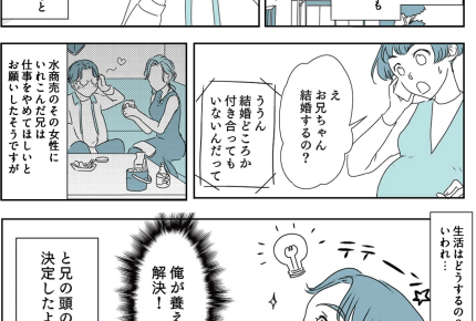 【同居はツラいよ】付き合ってないけど養えば解決！ぶっ飛んだ兄【第40話まんが】#ママスタショート
