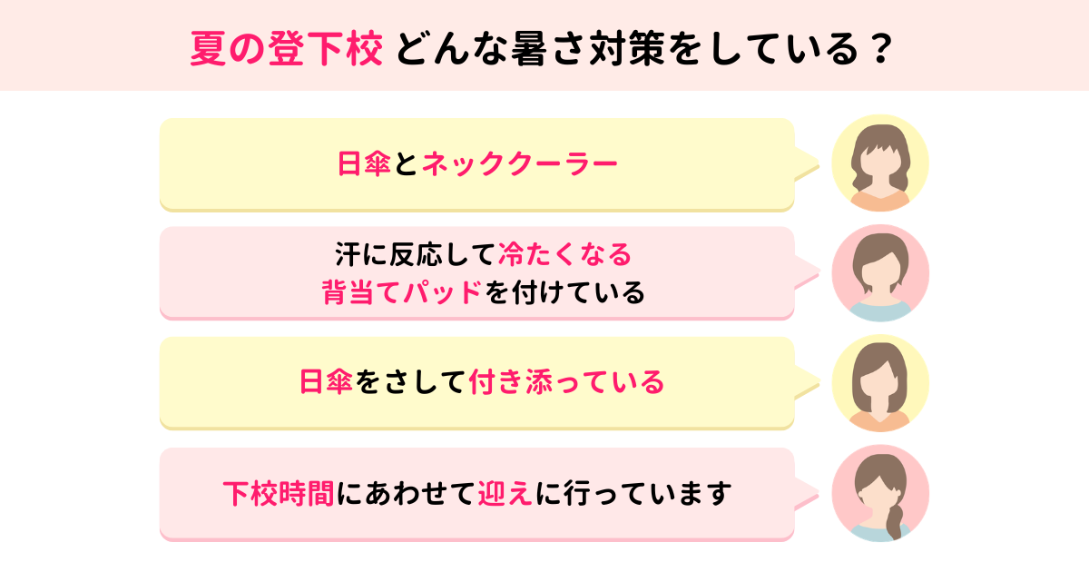 登下校時の暑さ対策