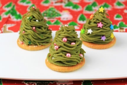 クリスマスシーズンの可愛いおやつ!抹茶モンブランのツリー