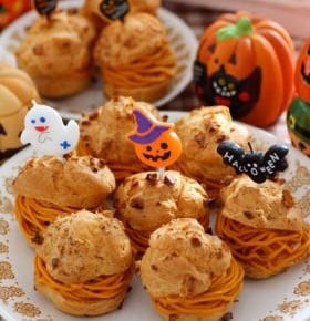 ハロウィンに作りたい♡キャラメルパンプキンシュー