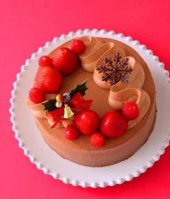 子どもが大好き!クリスマスのチョコレートケーキ
