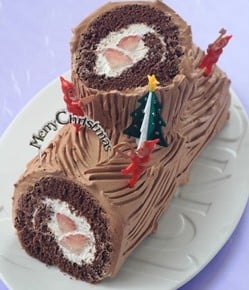 クリスマスの定番!みんな大好きチョコのブッシュドノエル