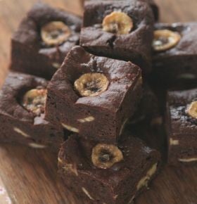 ホットケーキミックスで作れる!簡単!チョコバナナブラウニー!
